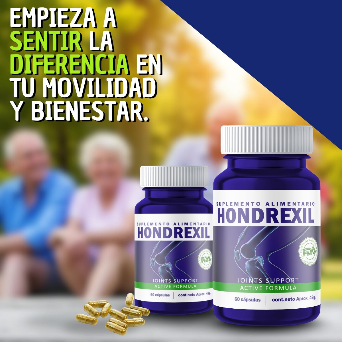 HONDREXIL 60 CÁPSULAS 1600 mg por Dosis X3
