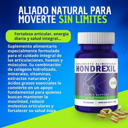 HONDREXIL 60 CÁPSULAS 1600 mg por Dosis X3